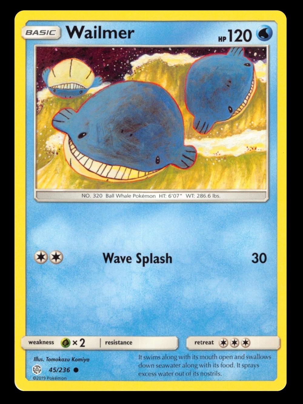 POKEMON CARD TCG - Wailmer - Cosmic Eclipse - Common - 45/236